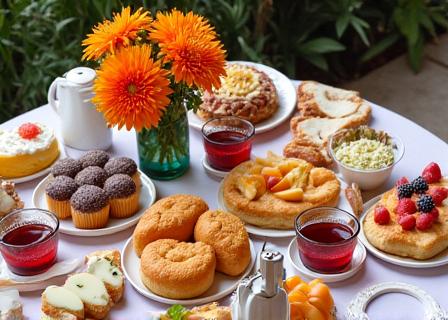 A beautifully styled brunch table at a private party catered by Bunga Kopi.